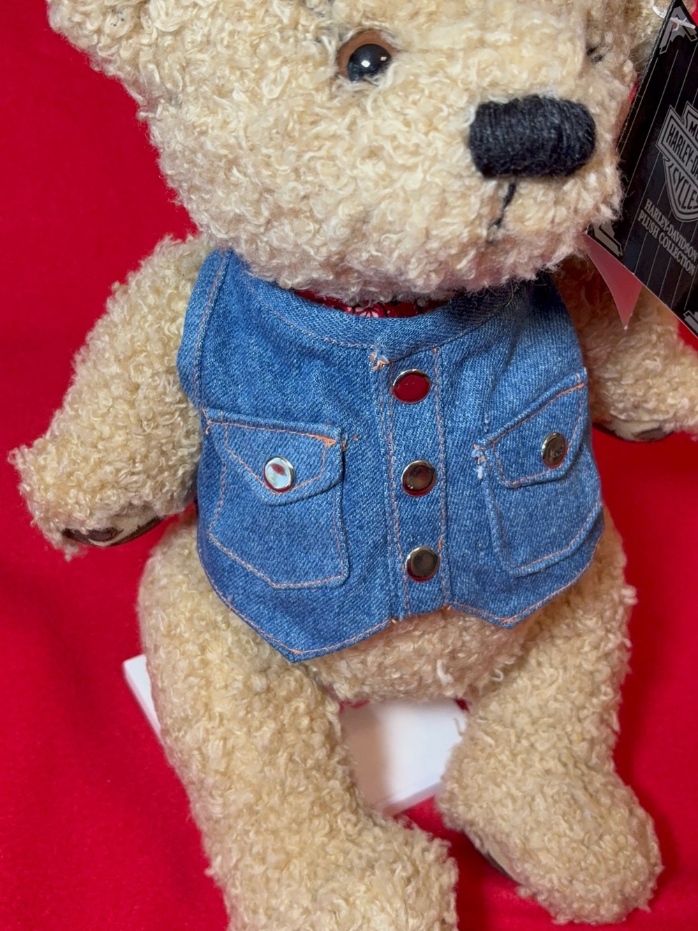 Vintage Harley Davidson 15" Plush Sissy Biker Teddy Bear Toy Cavanagh 1997 - Picture 3 of 16